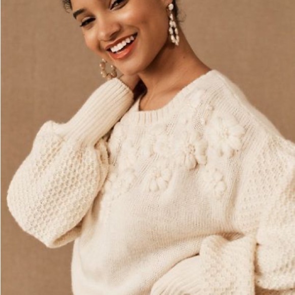 BHLDN Sweaters - BHLDN Sonya Ivory Sweater  size M
